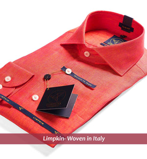 Sardinia- Coral Red Solid Linen