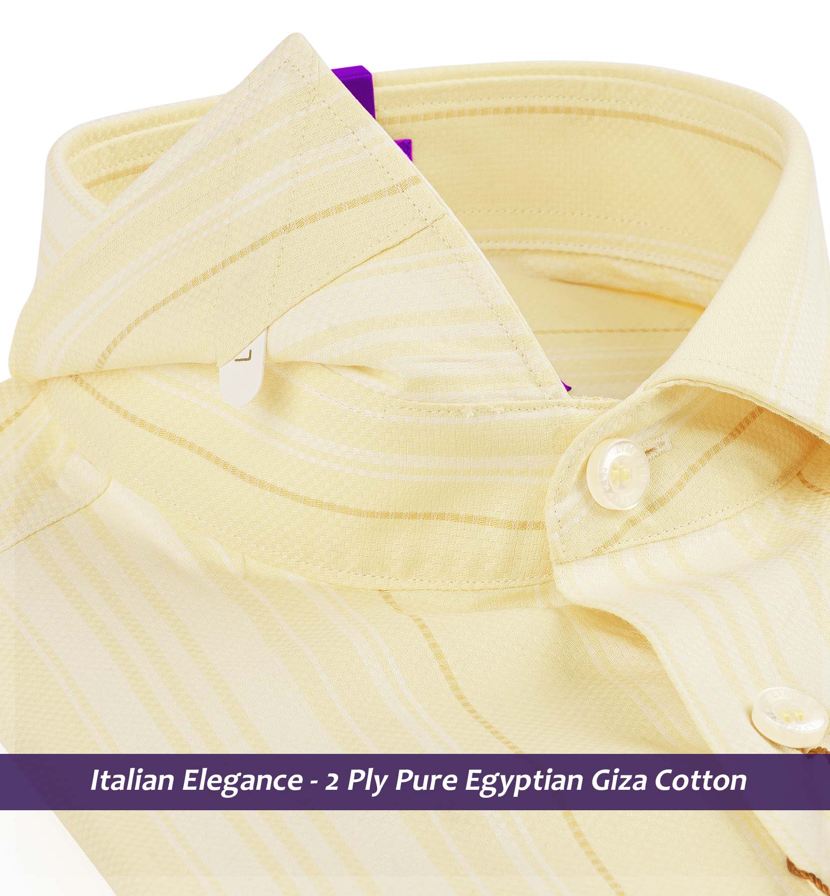 Postiano- Daffodil Yellow & White Stripe