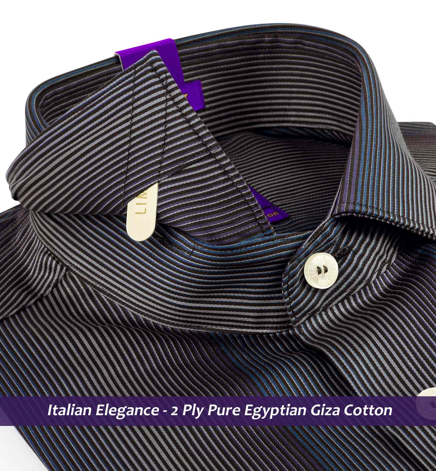 Nostrand- Burgundy & Teal Stripe