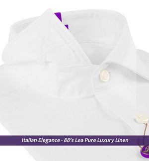 Mayfair- Pristine Pure White Linen- 88's Lea Pure Luxury Linen