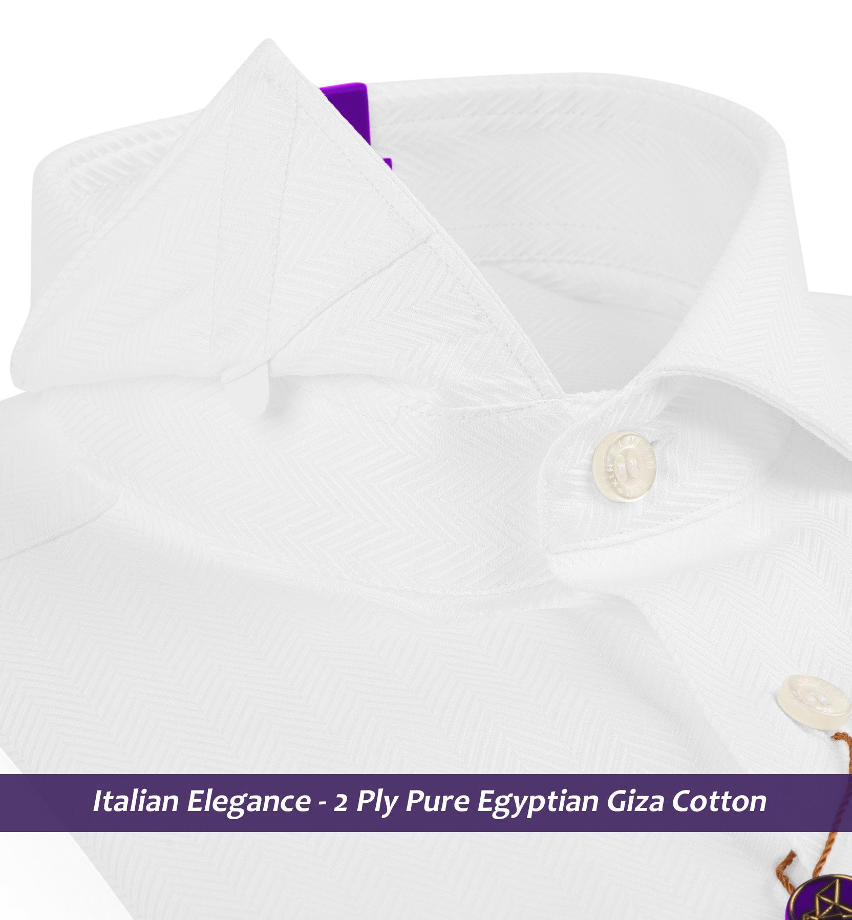 Napoli- The Best Formal White Herringbone