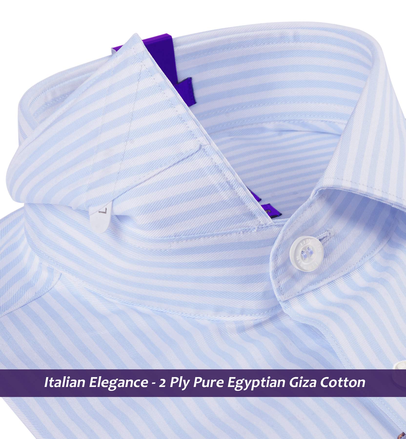 Philadelphia- Azure Blue & White Stripe