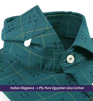Cairoli- Emerald Green & Beige Check