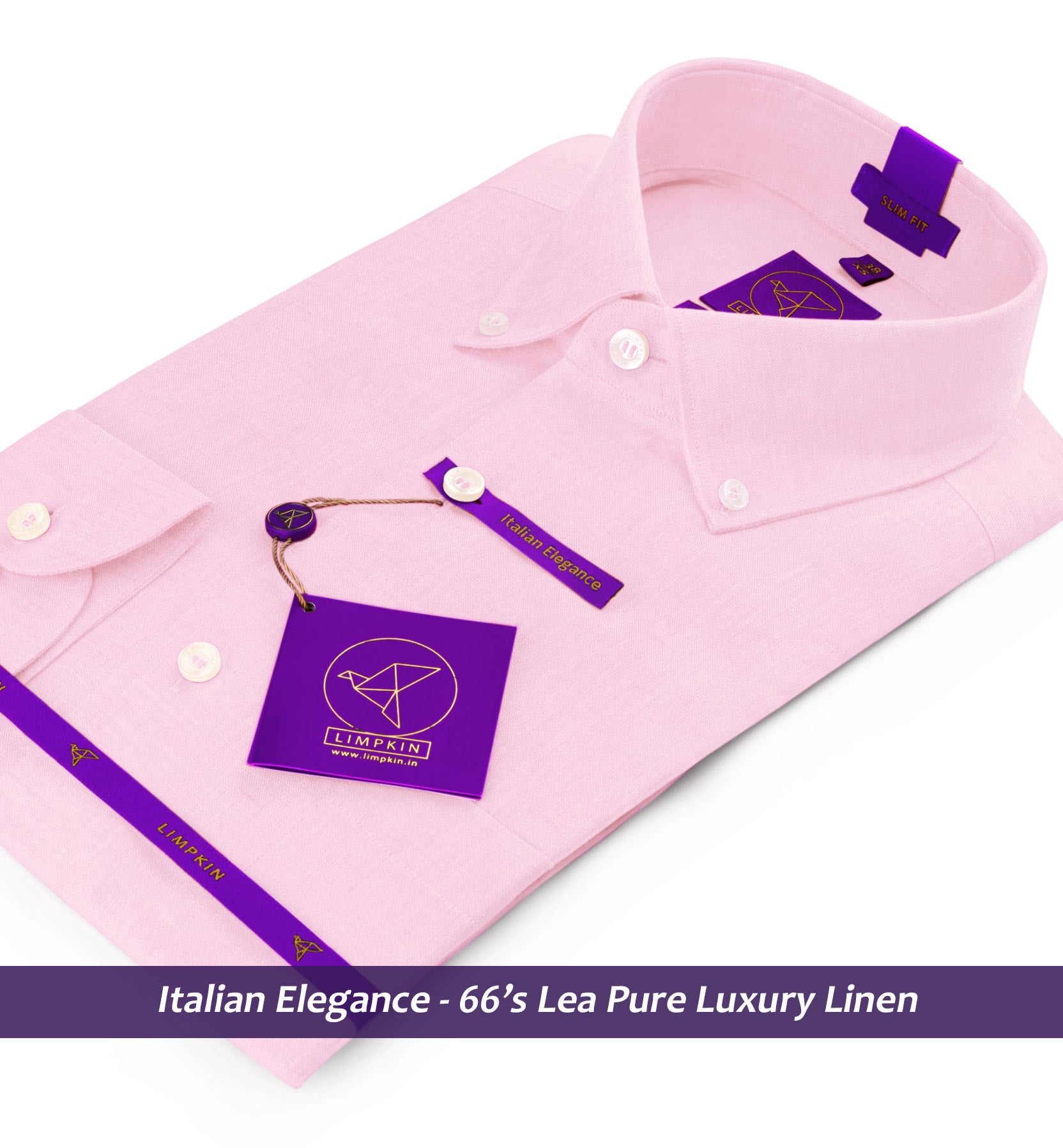 Cortland- Lemonade Pink Linen- Button Down