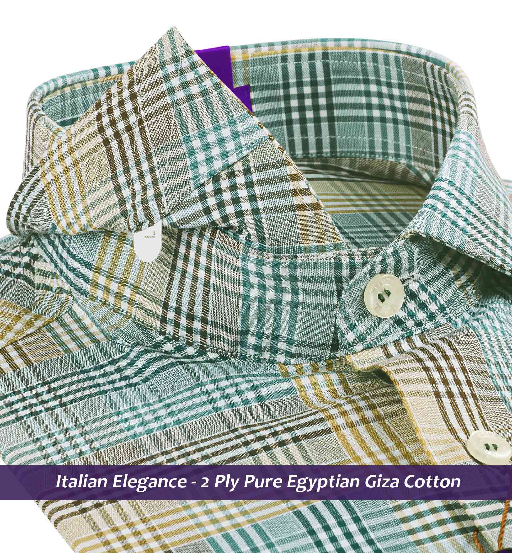 Huesca- Emerald Green & Beige Check