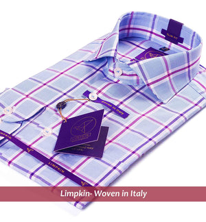 Larissa- Blue & Lilac Check