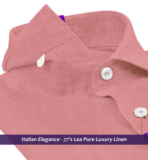 Mallawi- Apricot Pink Solid Linen- 77's Lea Pure Luxury Linen