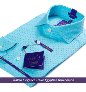 Queensland- Turquoise & Navy Print