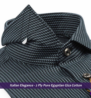 Regina- Flint Grey & Black Stripe