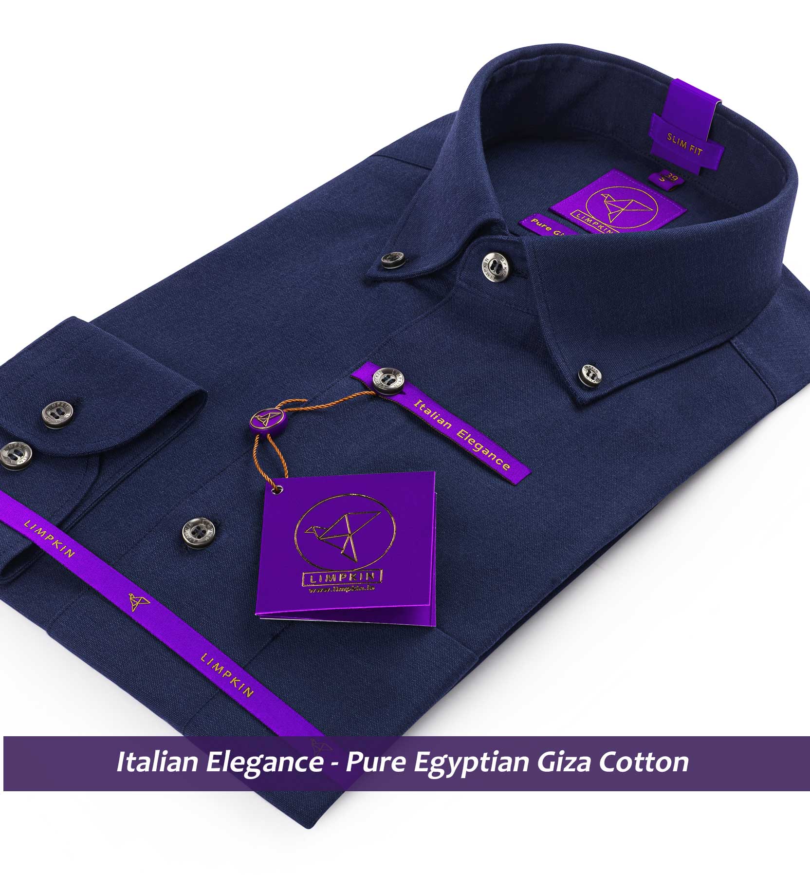 Salvador- Navy Blue Solid- Button Down