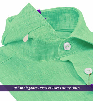 Seville- Fern Green Solid Linen