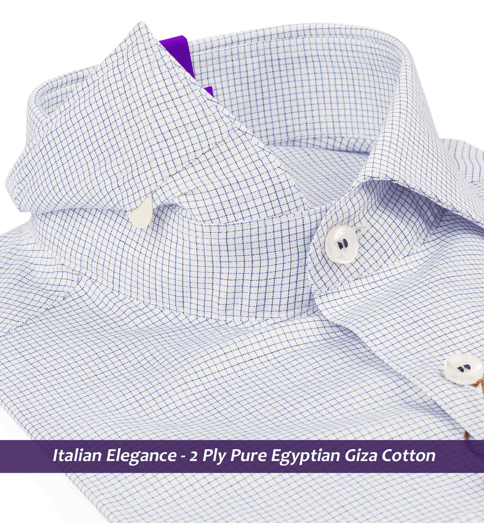 Petersburg- Navy & White Pin Check