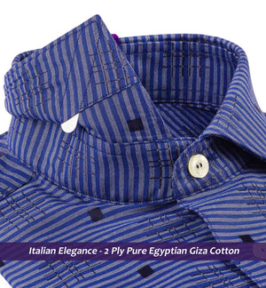 Surrey- Royal Blue Horizontal Stripe
