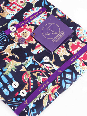 Osaka- Navy & Beige Magical Print