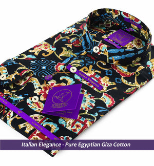 Sanibel- Navy & Beige Magical Print