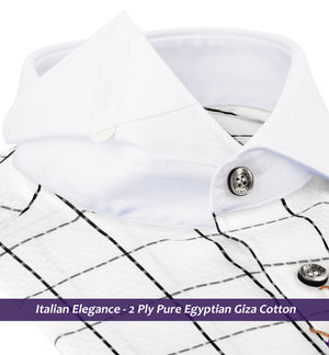 Nostrand- White & Black Check- White Collar