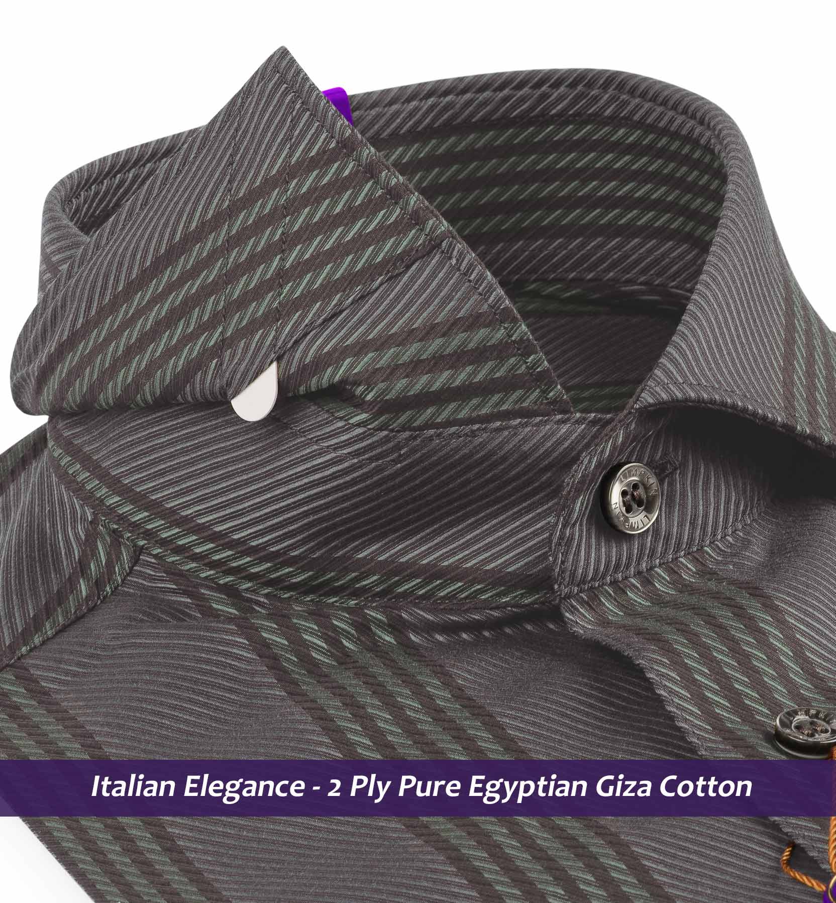 Copenhagen- Cedar Brown & Flint Grey Stripe