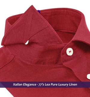 Maryland- Crimson Red Solid Linen