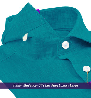 Girona- Turquoise Solid Linen