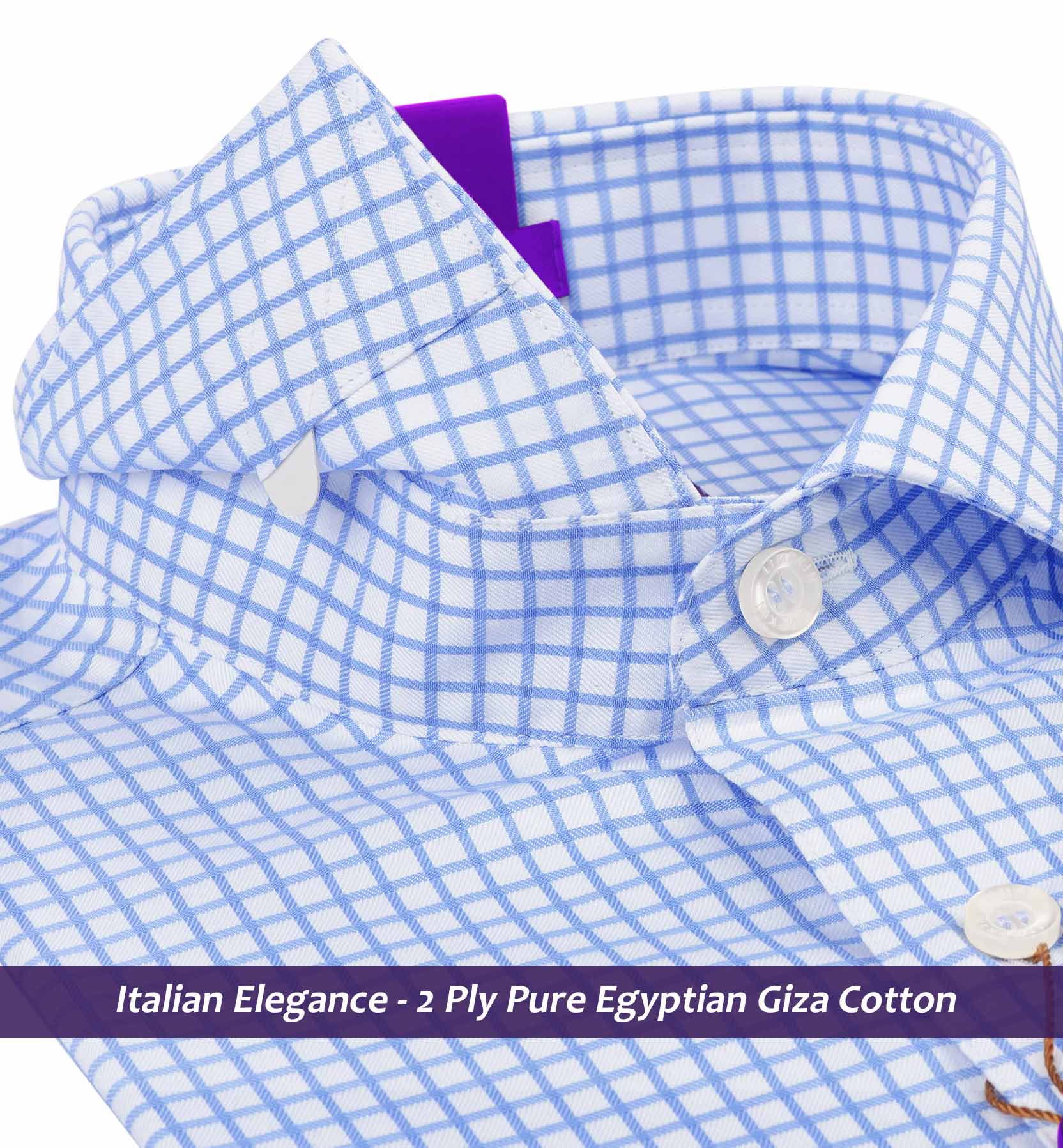 Warsaw- Azure Blue & White Check