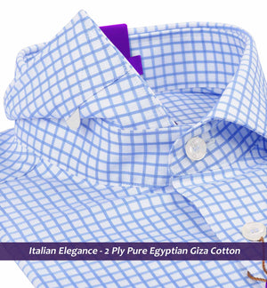 Warsaw- Azure Blue & White Check