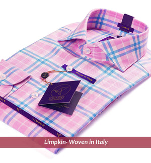 Rochester- Daffodil Pink & Blue Check