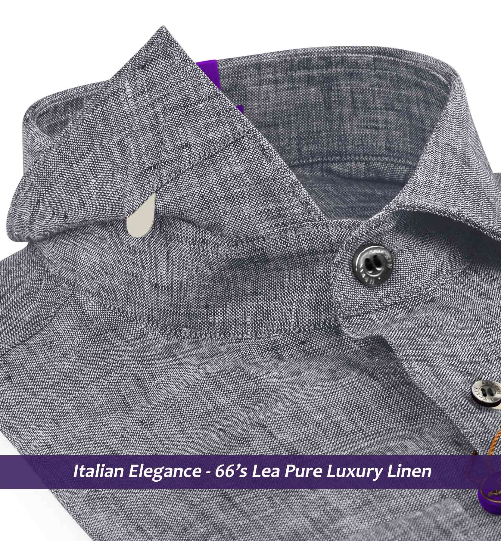 Arosa- Anchor Grey Solid Linen