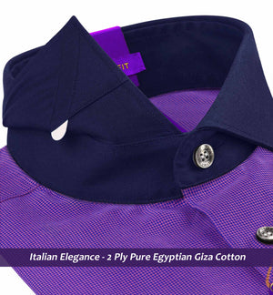 Sebastian- Purple Structure- Navy Collar