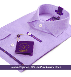 Tuscany- Periwinkle Lilac Solid Linen