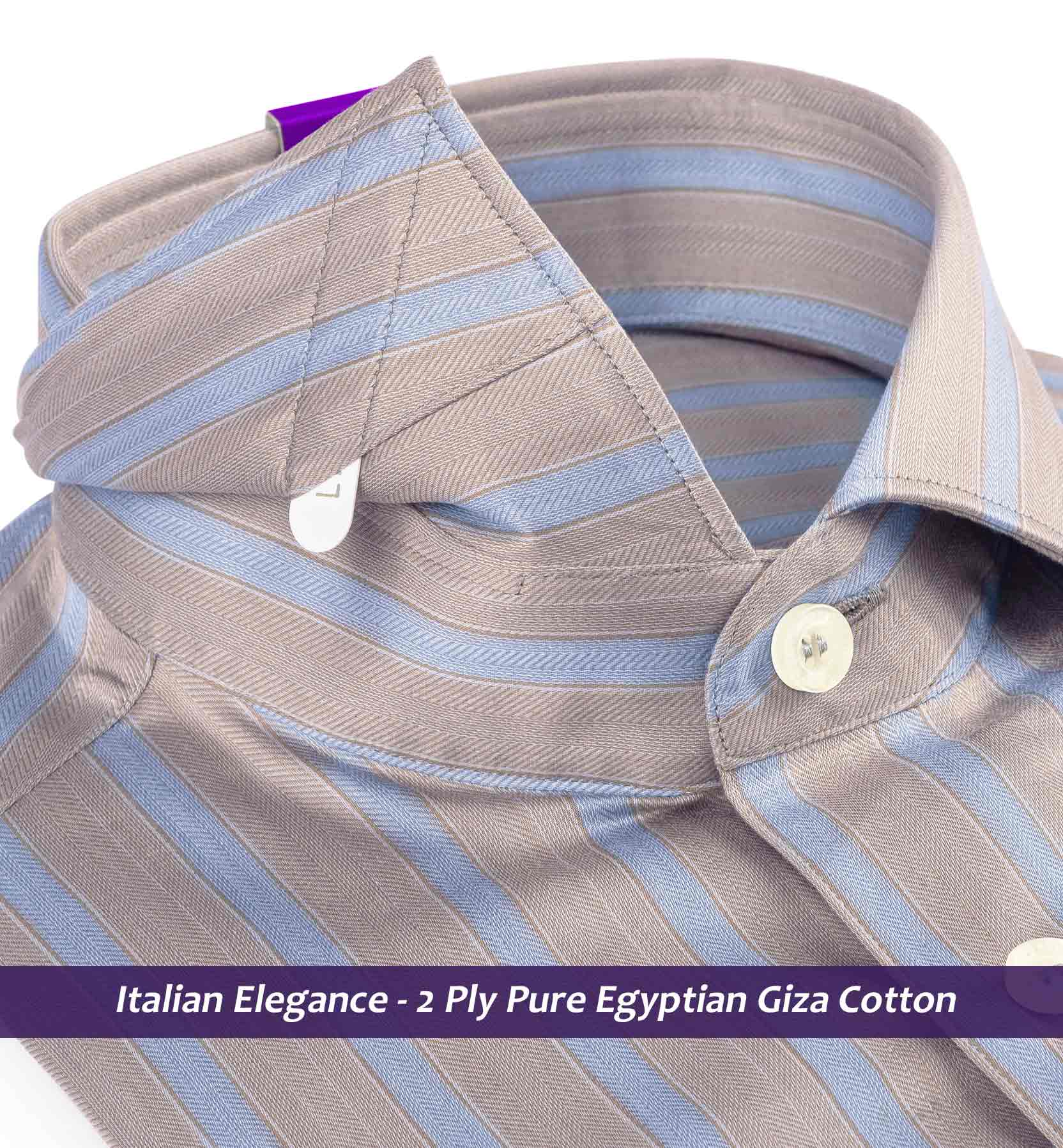 Memphis- French Beige & Grey Stripe
