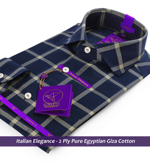 Almada- Navy & Beige Magical Check