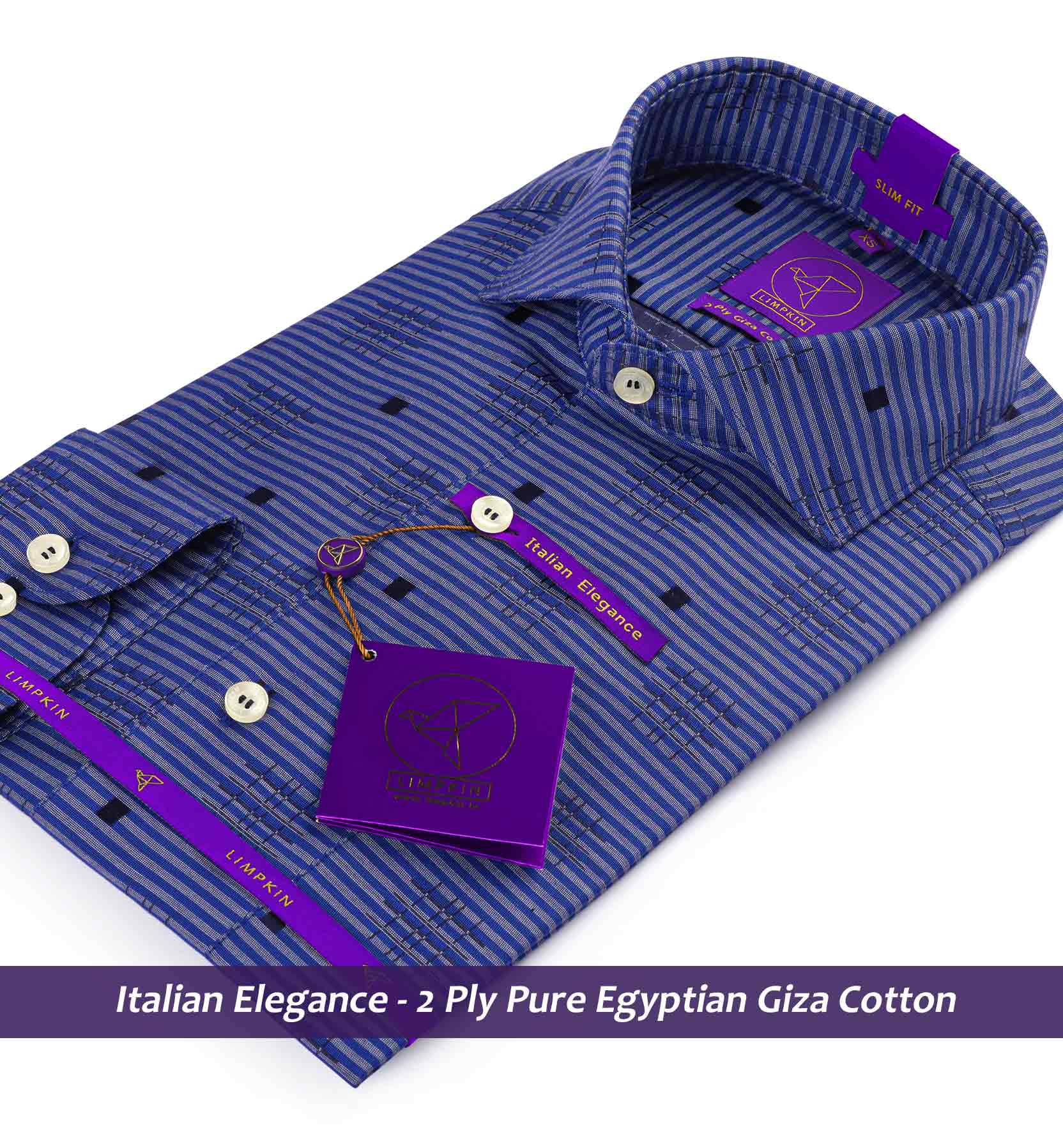 Surrey- Royal Blue Horizontal Stripe
