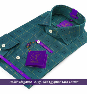 Cairoli- Emerald Green & Beige Check