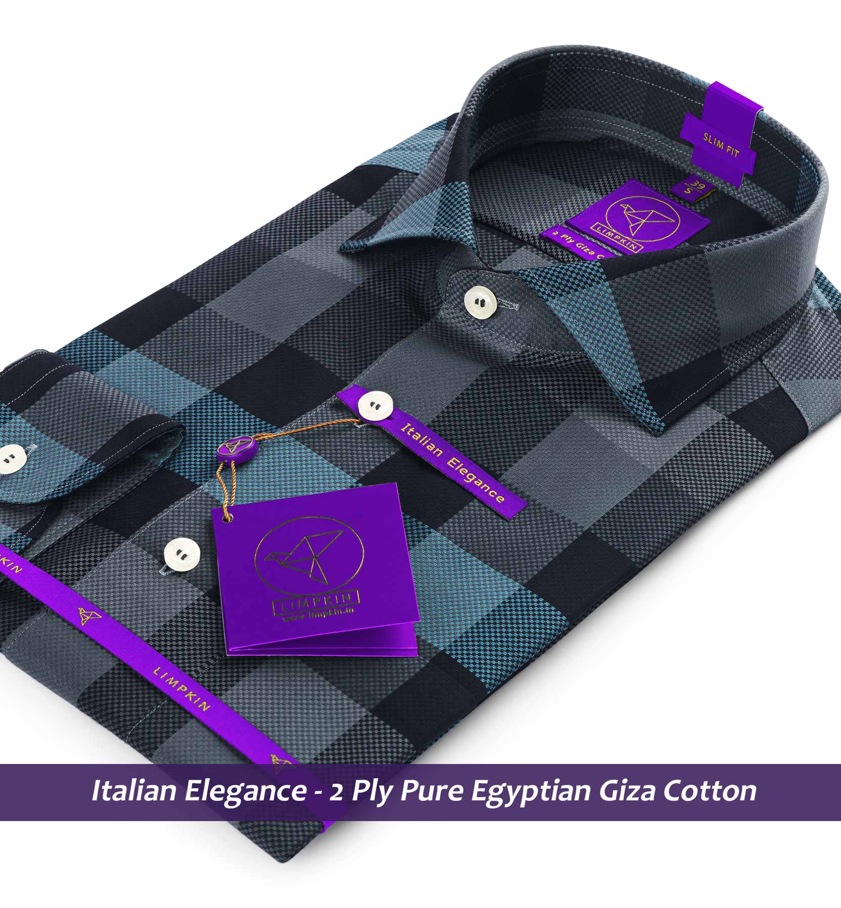 Cologne- Anchor Grey & Teal Check