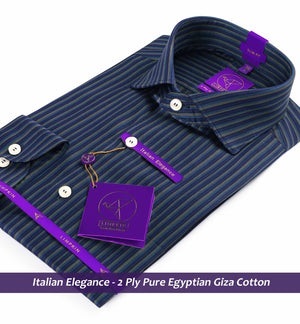 Sebastian- Navy & Beige Stripe