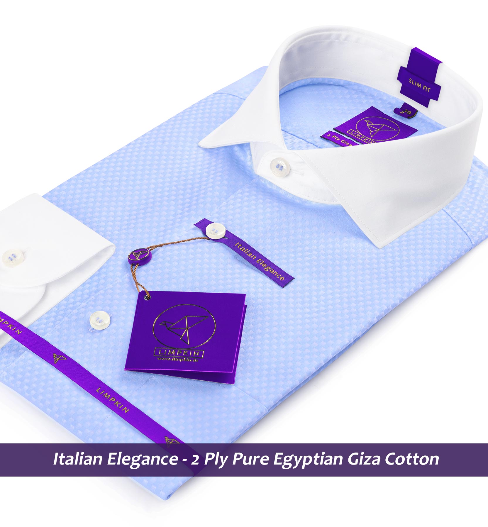 Burgdorf- Azure Blue Structure- White Collar