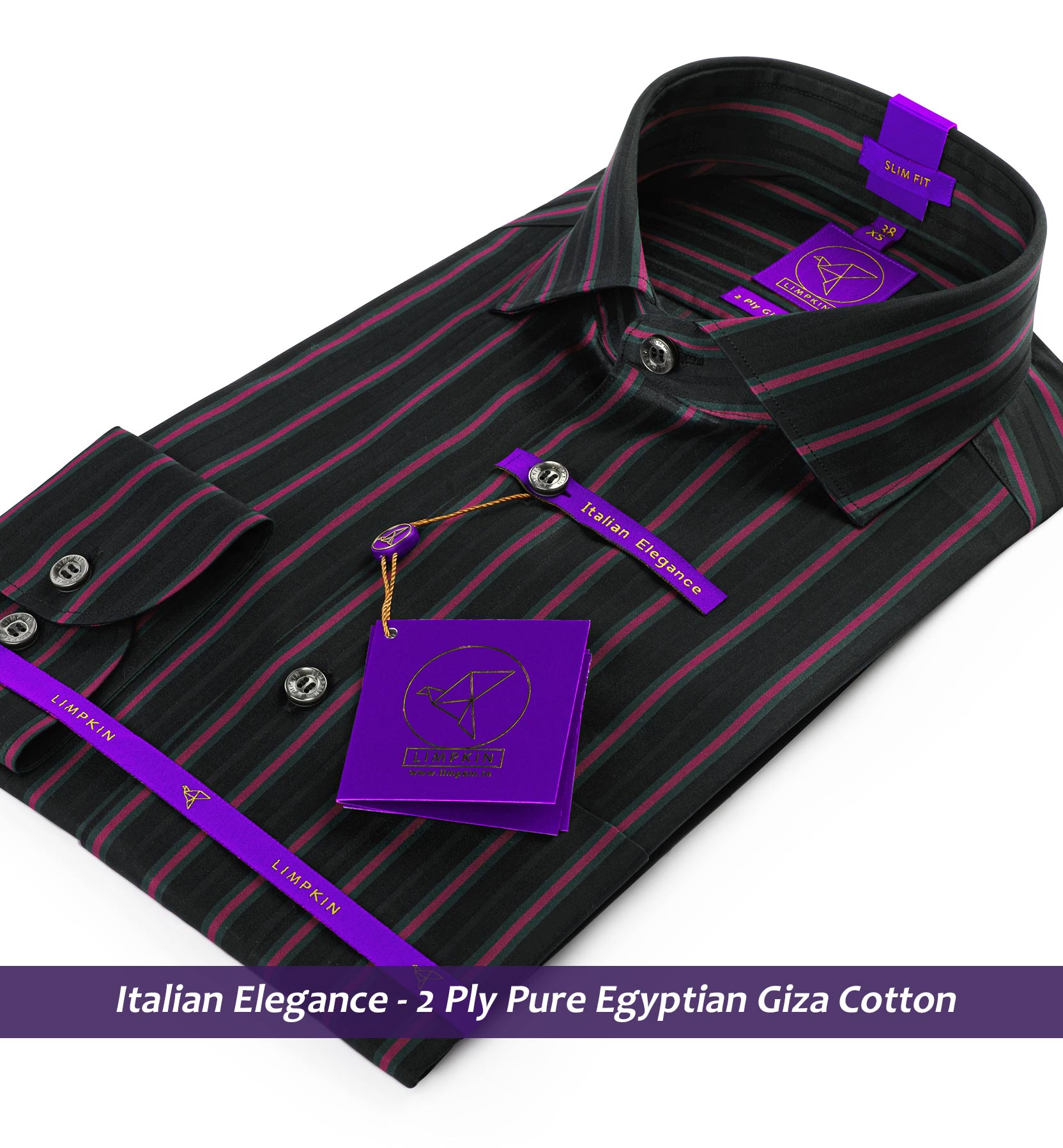 Nimes- Magenta & Black Stripe