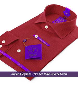 Maryland- Crimson Red Solid Linen
