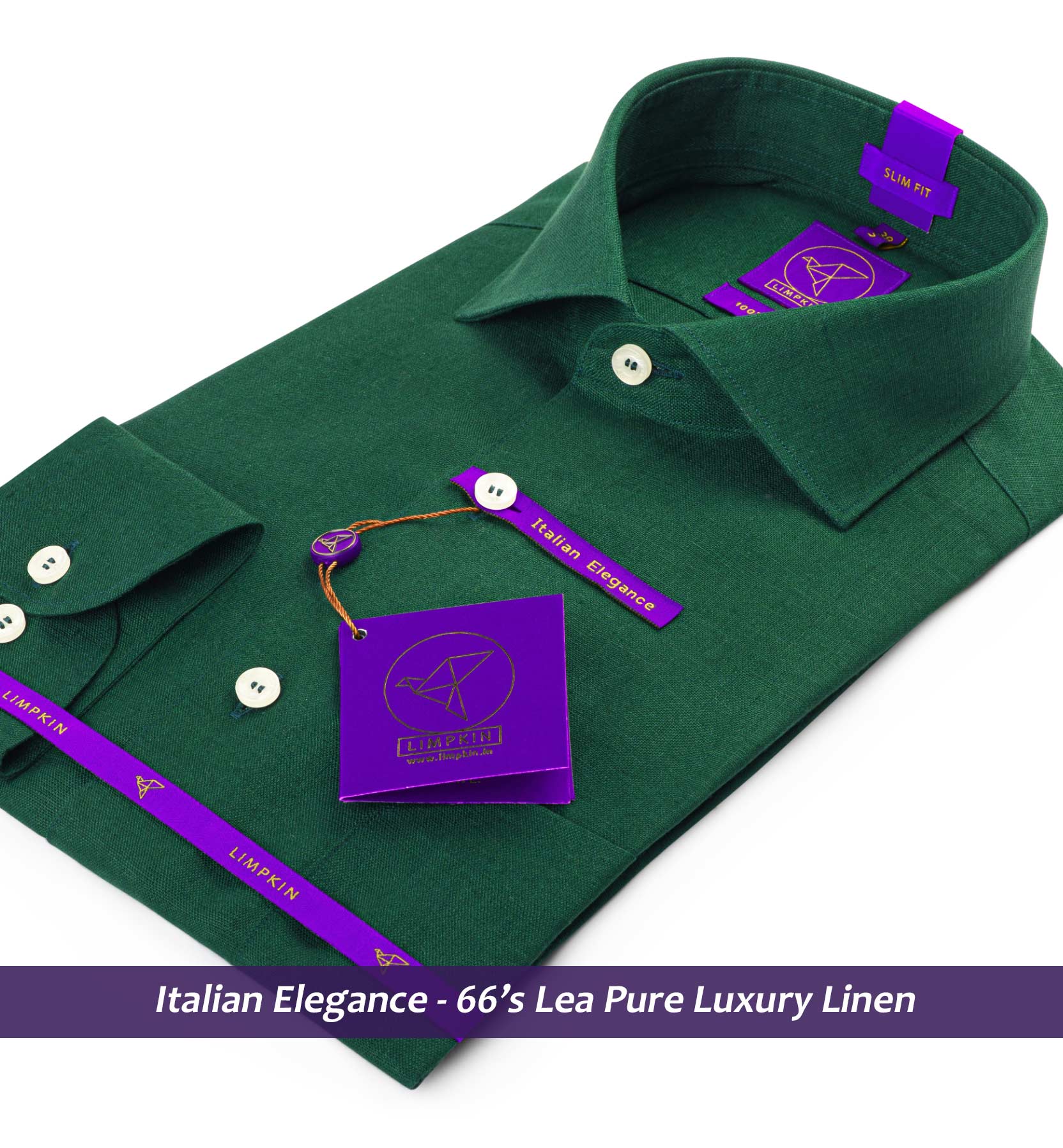 Swinton- Emerald Green Solid Linen