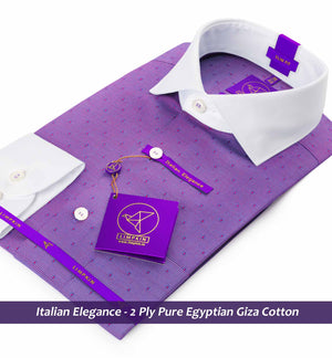 Prague- Amethyst & Burgundy Structure- White Collar