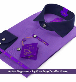 Sebastian- Purple Structure- Navy Collar