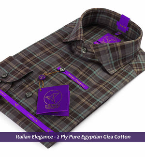 Cortland- Teal & Brown Check