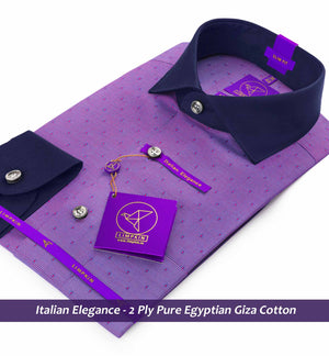 Montreal- Amethyst & Burgundy Structure- Navy Collar