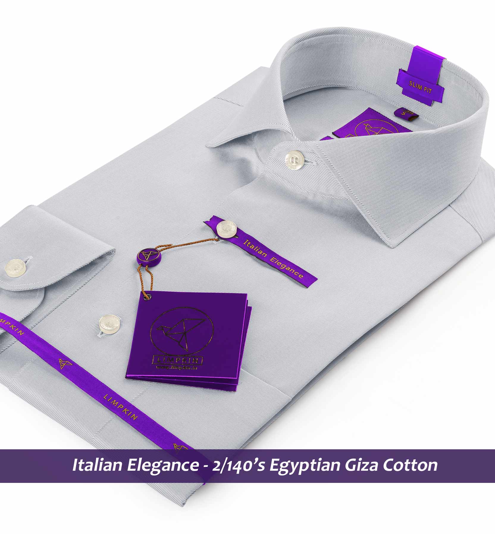 Berkeley- The Best Formal Grey- 2/140 Egyptian Giza Cotton