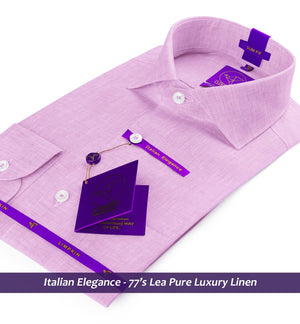 Tuscany- Blush Pink Solid Linen- 77's Lea Pure Luxury Linen