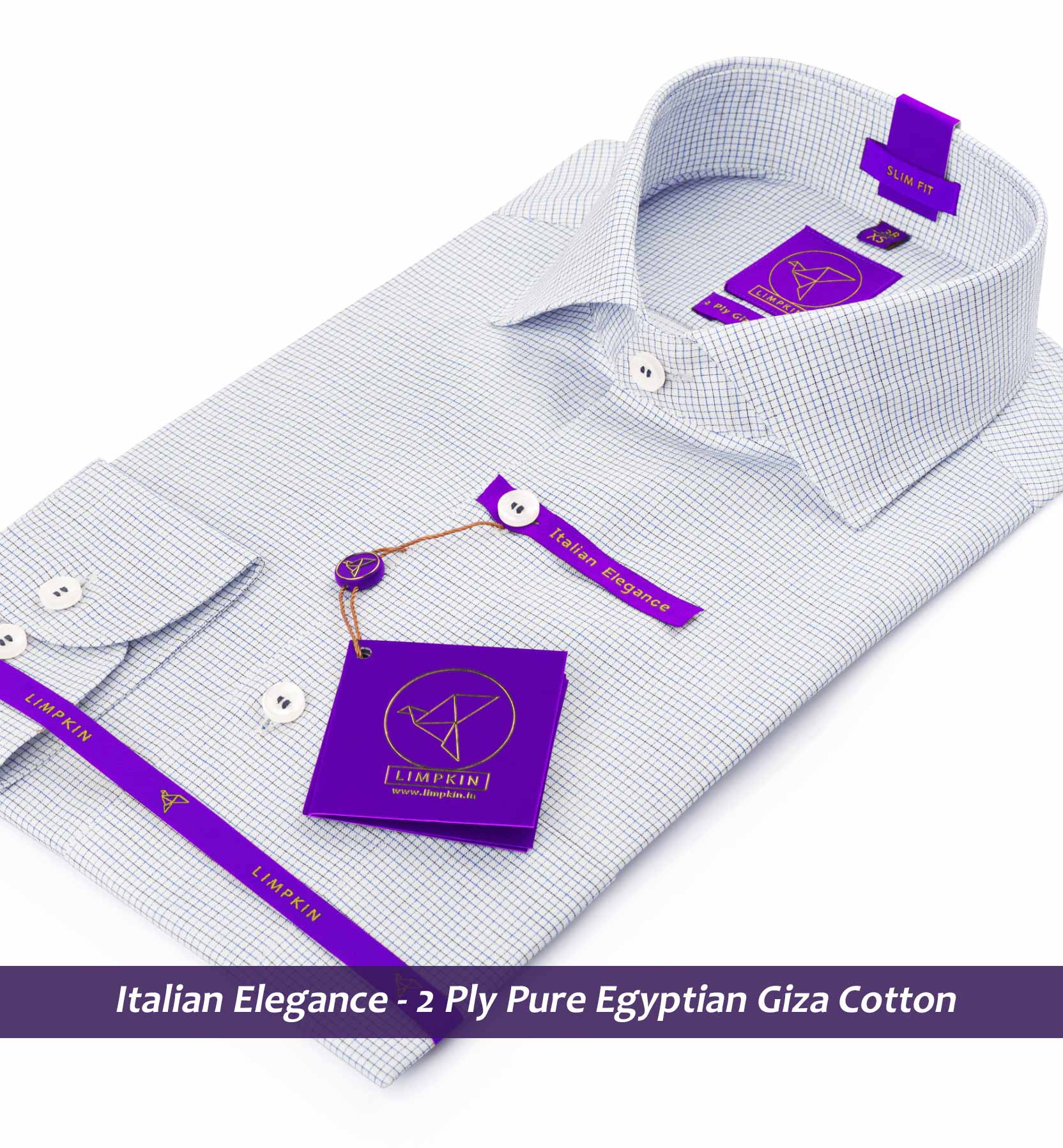 Petersburg- Navy & White Pin Check