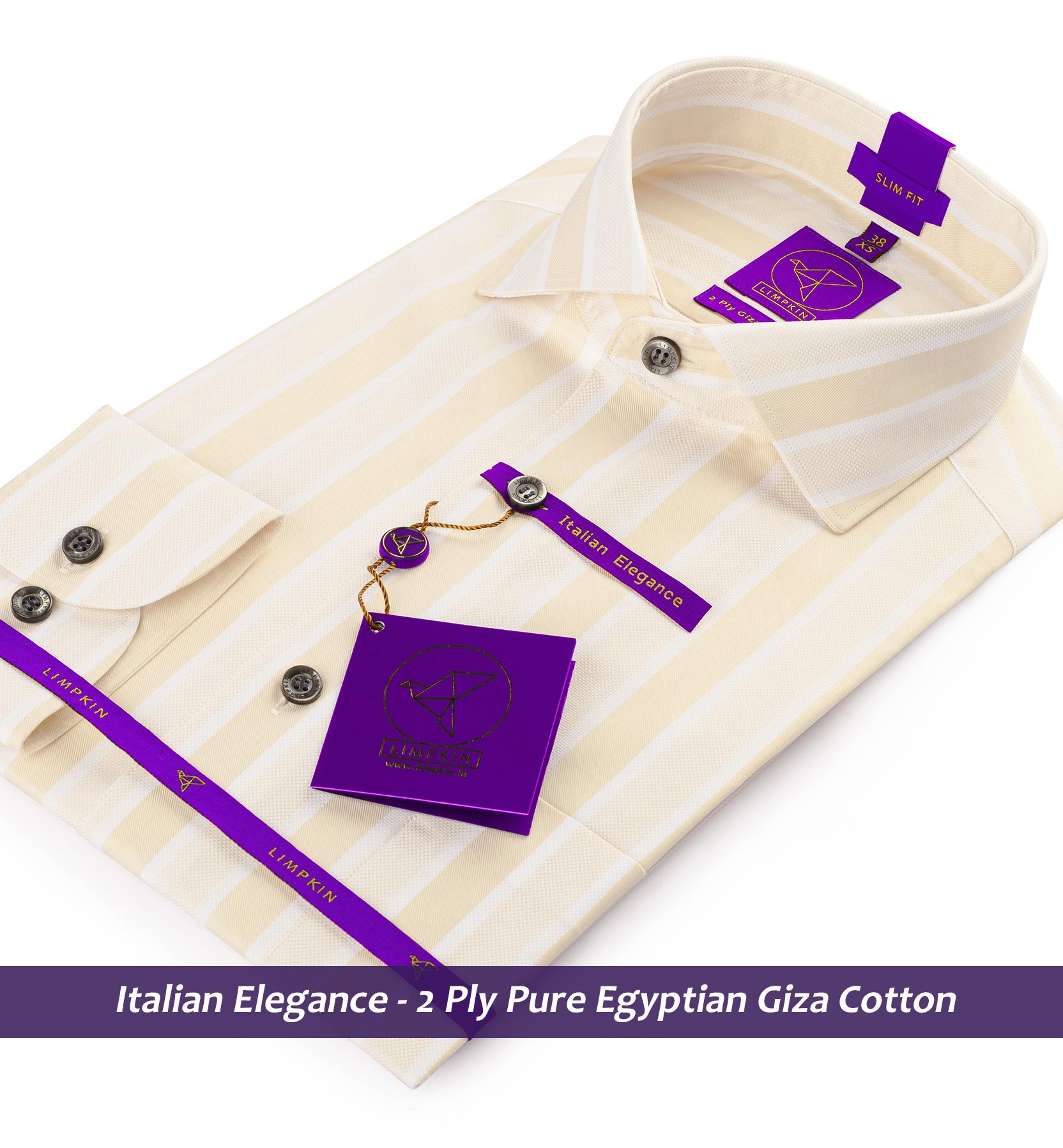 Seville- Beige & White Stripe- Contrast Details