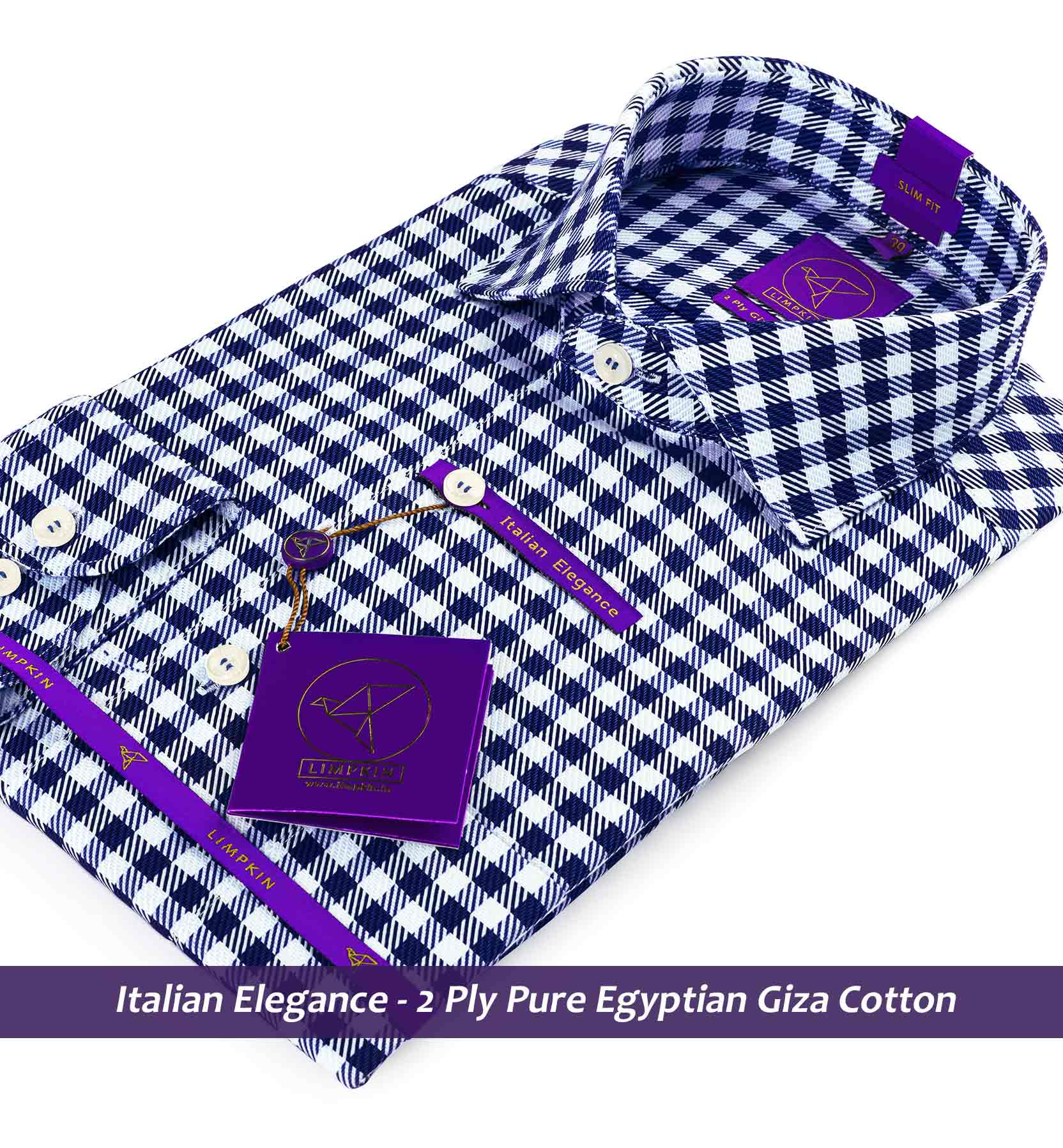 Chicago- Navy & Sky Blue Check