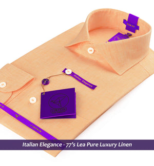 Preston- Melon Orange Solid Linen