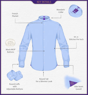 Coronado- Daffodil Yellow Solid Linen- Mandarin Collar- 77's Lea Pure Luxury Linen- Delivery from 14th January